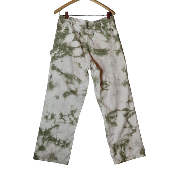 Lucky Brand High Rise Tie-Dye Jeans - Green and White - Picture 2 of 10